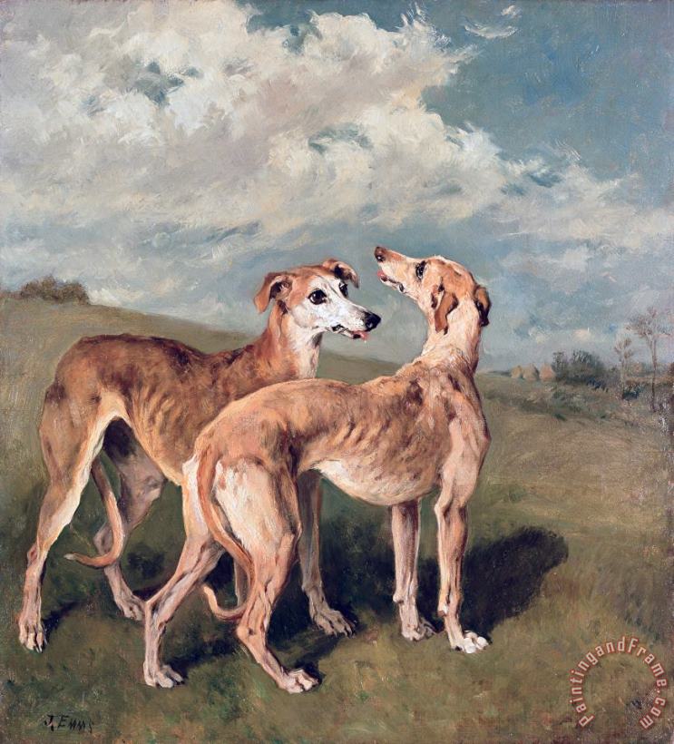 John Emms Greyhounds Art Print