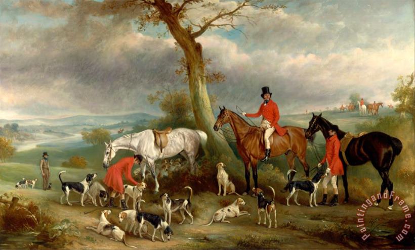 John Ferneley Thomas Wilkinson, M.f.h., with The Hurworth Foxhounds Art Print