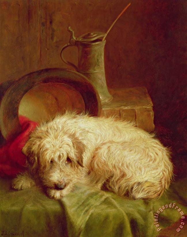 A Terrier painting - John Fitz Marshall A Terrier Art Print