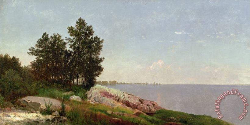 John Frederick Kensett Long Island Sound at Darien Art Painting