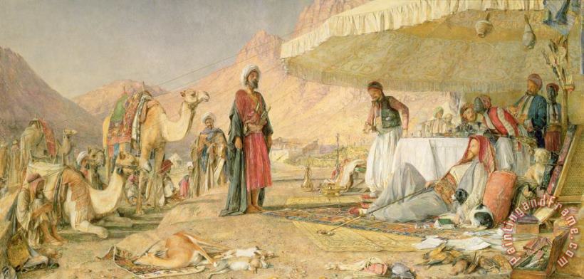  A Frank Encampment in the Desert of Mount Sinai painting - John Frederick Lewis  A Frank Encampment in the Desert of Mount Sinai Art Print