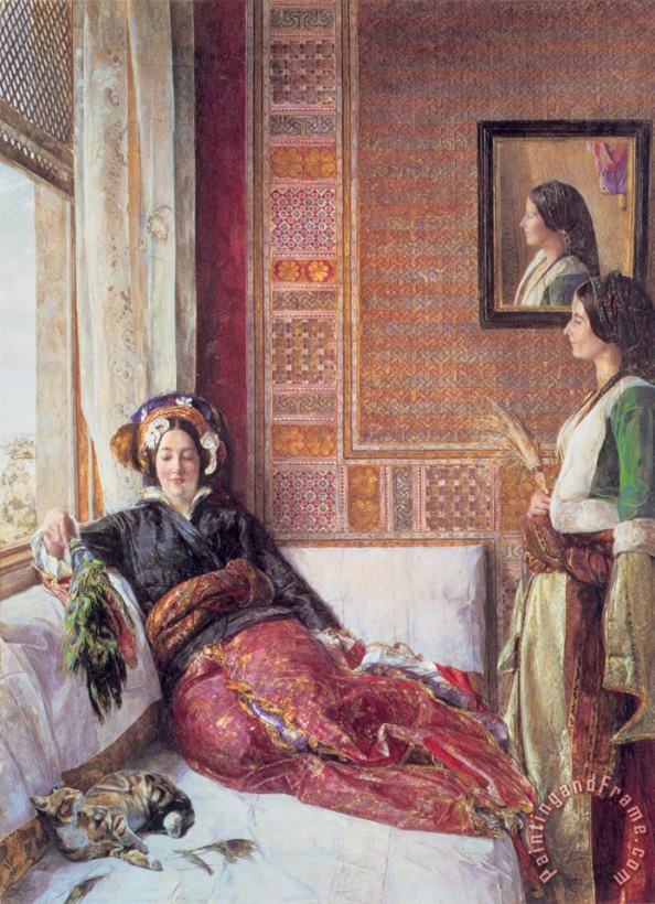 John Frederick Lewis Harem Life in Constantinople Art Print