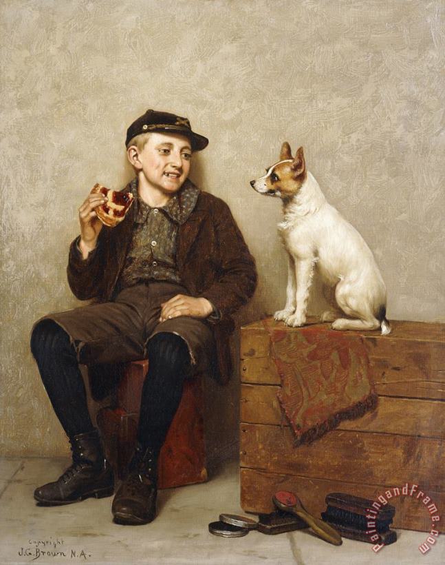 John George Brown Ill Share With You Art Print