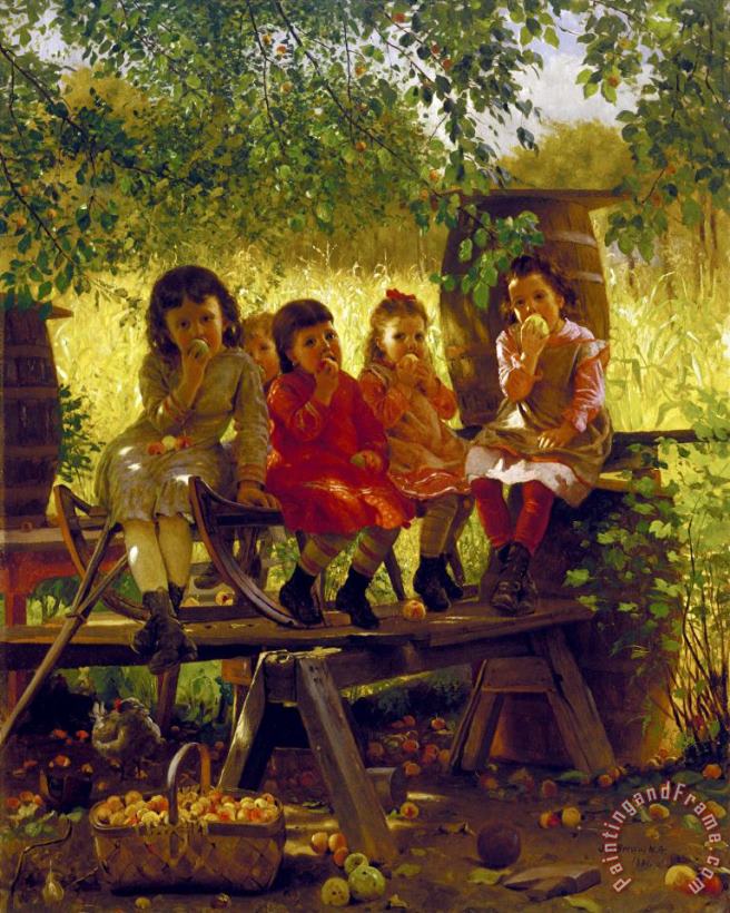 The Cider Mill painting - John George Brown The Cider Mill Art Print