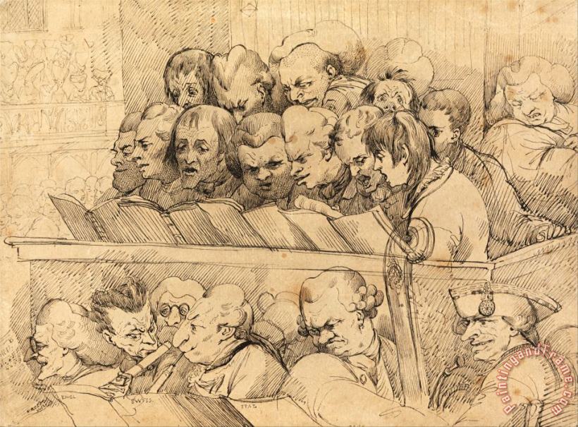 John Hamilton Mortimer Choir And Orchestra (a Choral Band) Art Painting