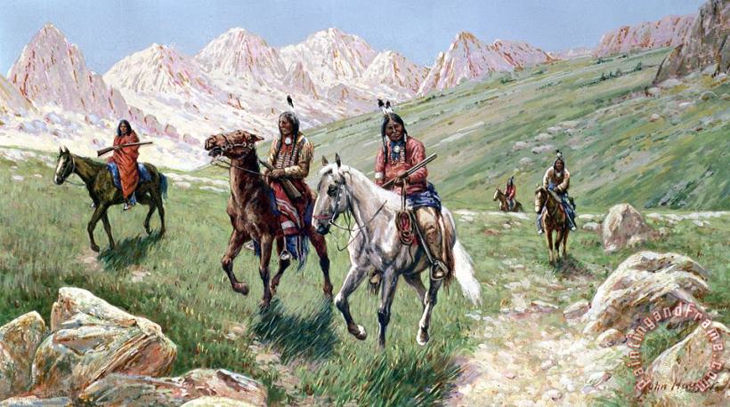 In the Cheyenne Country painting - John Hauser In the Cheyenne Country Art Print