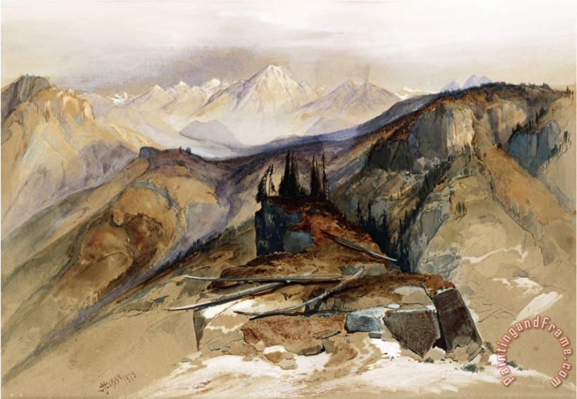 John James Audubon Distant Peaks 1873 Art Painting