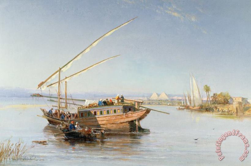 John Jnr Varley Feluccas on the Nile Art Painting