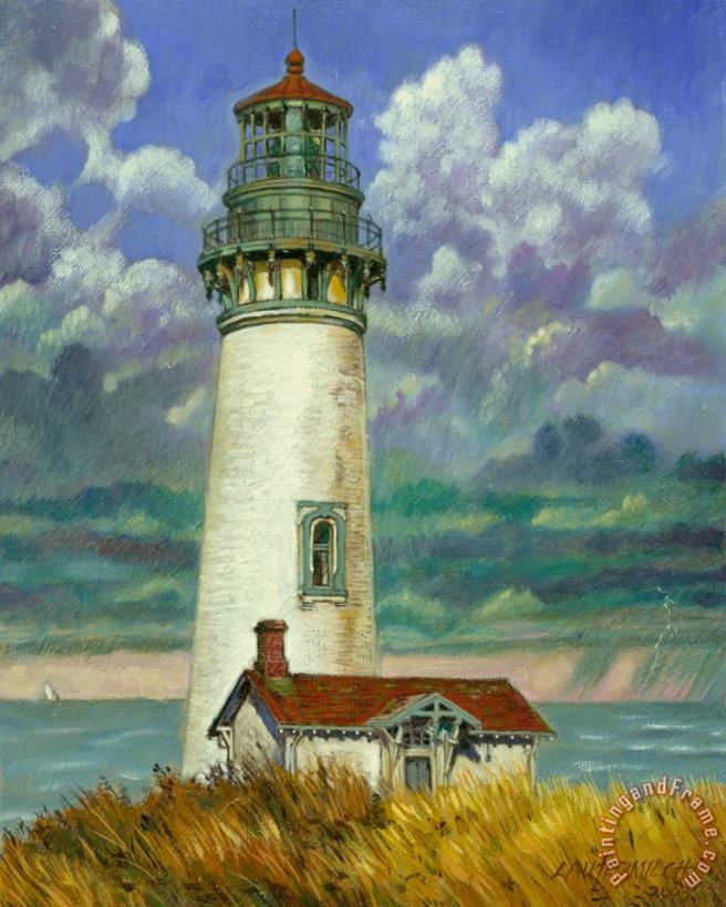 Abandoned Lighthouse painting - John Lautermilch Abandoned Lighthouse Art Print