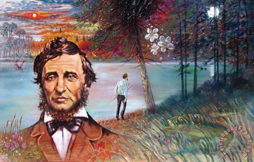 Henry David Thoreau painting - John Lautermilch Henry David Thoreau Art Print