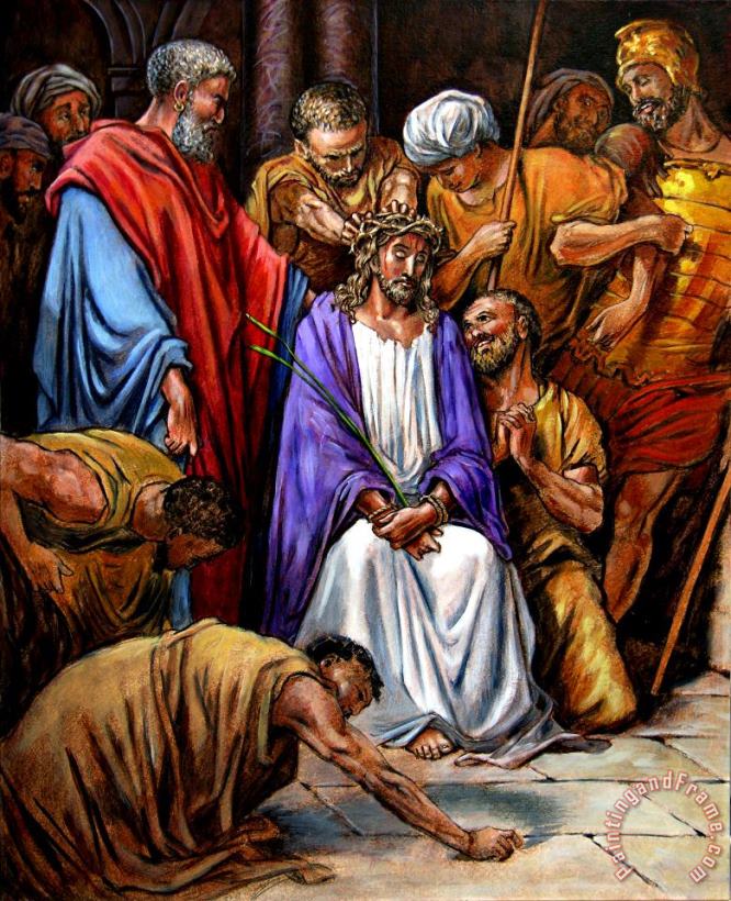 Jesus Tormented painting - John Lautermilch Jesus Tormented Art Print