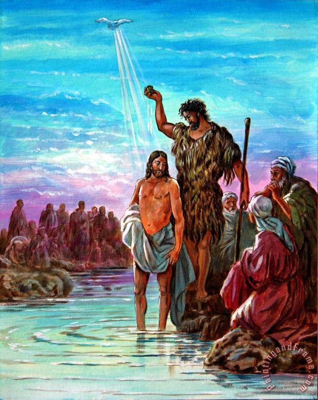 The Baptism of Jesus painting - John Lautermilch The Baptism of Jesus Art Print