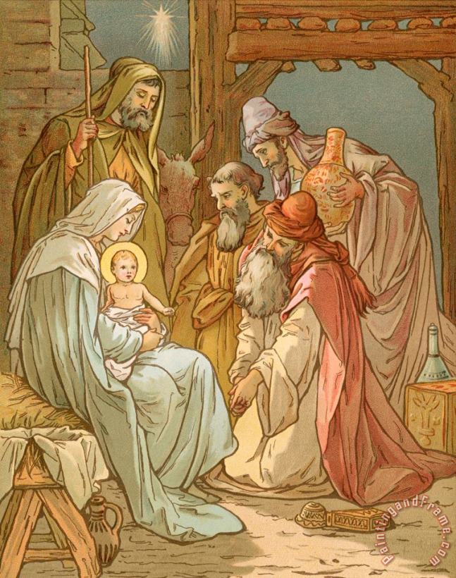 Nativity painting - John Lawson Nativity Art Print