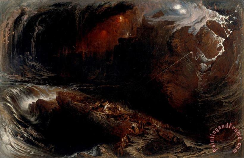 The Deluge painting - John Martin The Deluge Art Print
