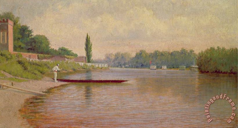 Boating on the Thames painting - John Mulcaster Carrick Boating on the Thames Art Print