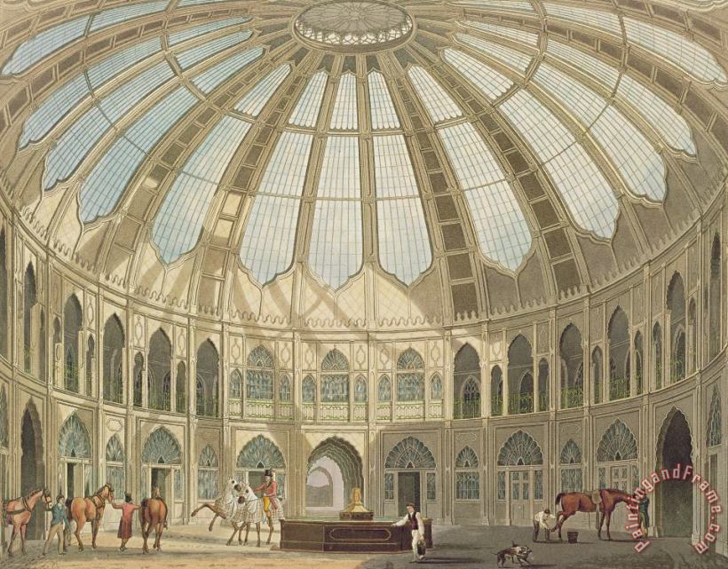 The Interior Of The Stables painting - John Nash The Interior Of The Stables Art Print