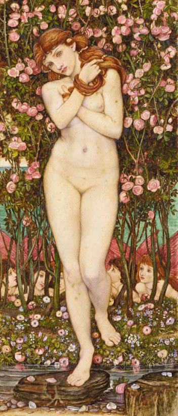 Flora And The Zephyrs painting - John Roddam Spencer Stanhope Flora And The Zephyrs Art Print