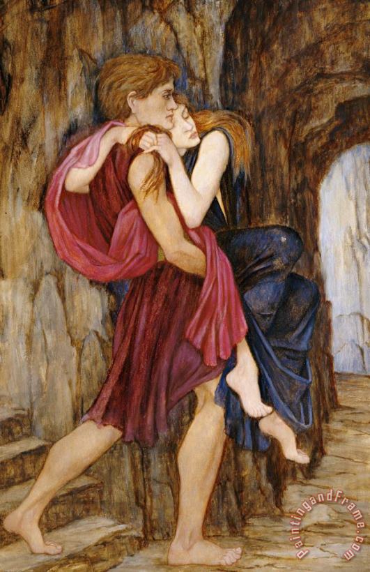 The Escape painting - John Roddam Spencer Stanhope The Escape Art Print
