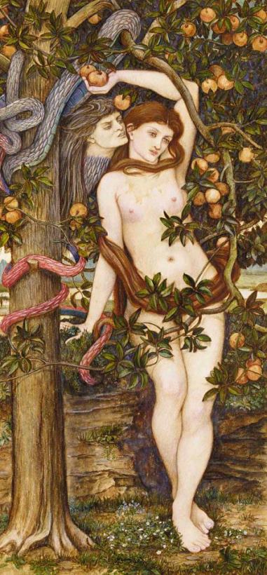 John Roddam Spencer Stanhope The Temptation of Eve Art Painting