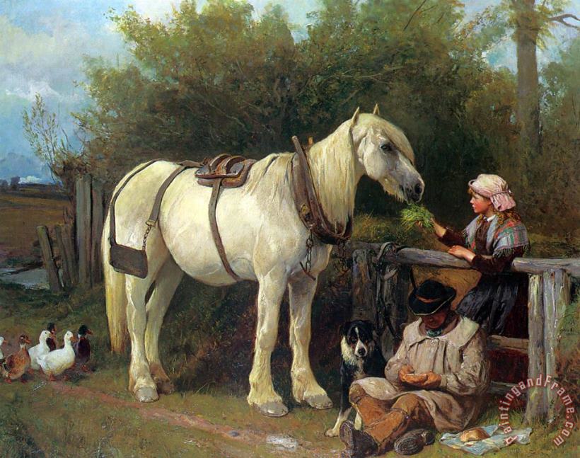 John Sargeant Noble, R.b.a The Welcome Rest Art Painting