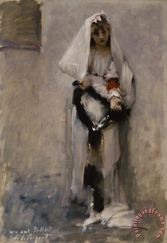 John Singer Sargent A Parisian Beggar Girl Art Print