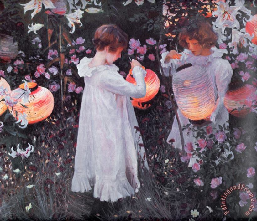John Singer Sargent Carnation, Lily, Lily, Rose Art Painting