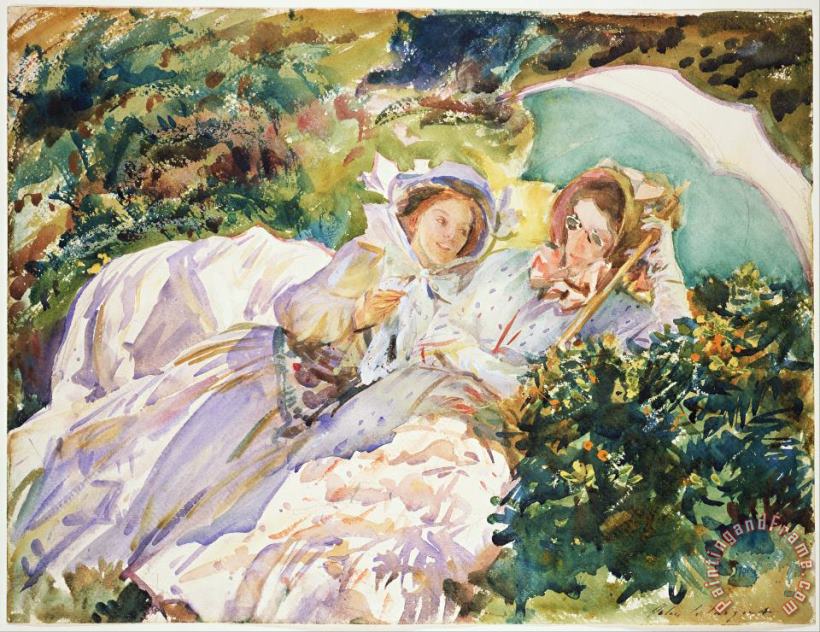 John Singer Sargent Simplon Pass The Tease Art Painting