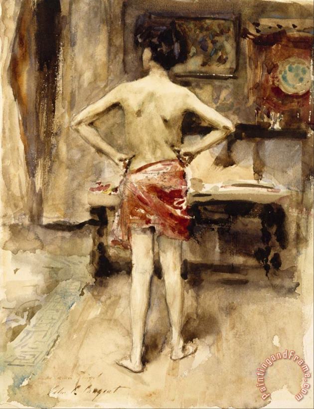 The Model painting - John Singer Sargent The Model Art Print