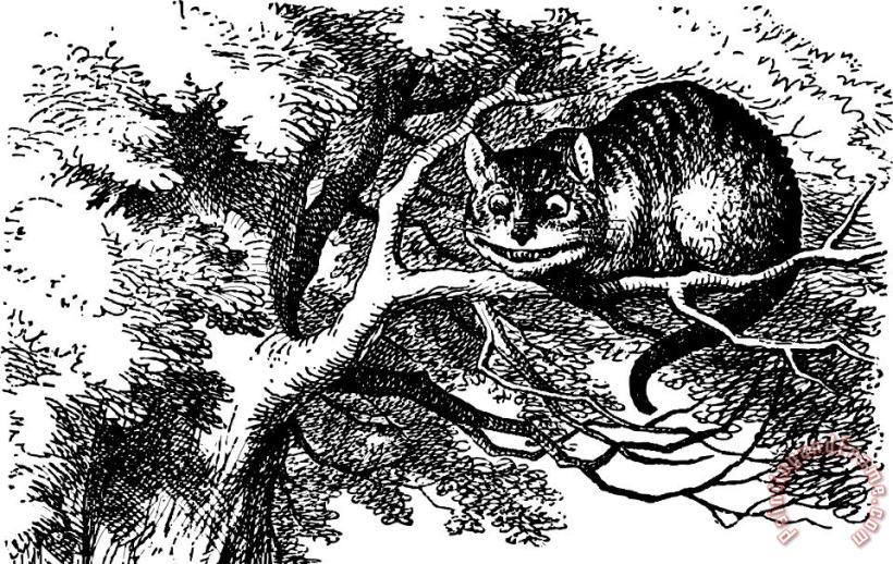 John Tenniel Cheshire Cat Smiling Art Print