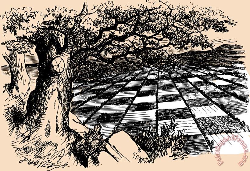Chessboard Through The Looking Glass painting - John Tenniel Chessboard Through The Looking Glass Art Print