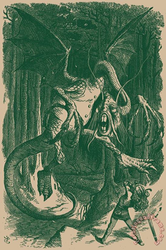 John Tenniel The Jabberwock Art Painting