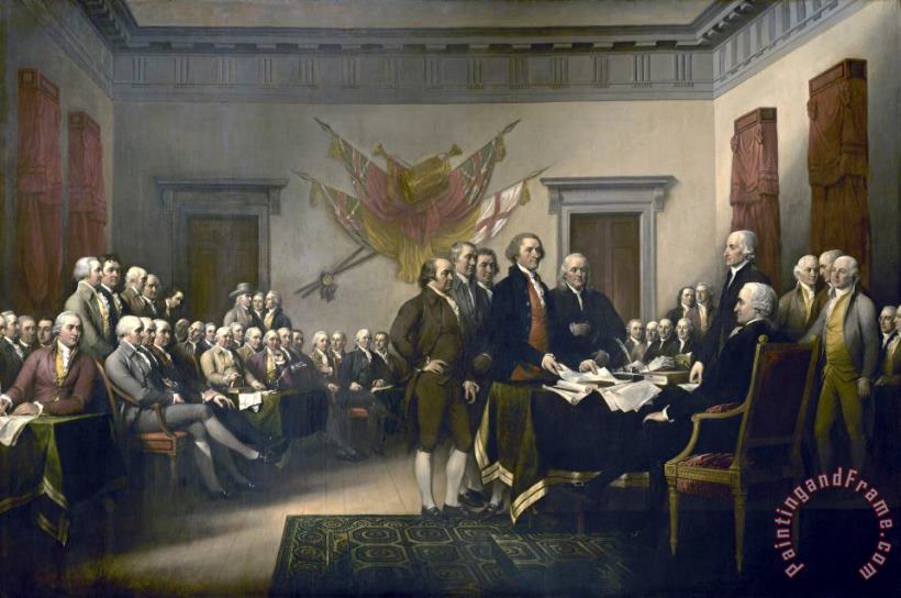 Declaration of Independence painting - John Trumbull Declaration of Independence Art Print