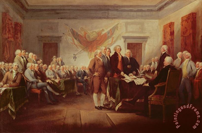 Signing the Declaration of Independence painting - John Trumbull Signing the Declaration of Independence Art Print