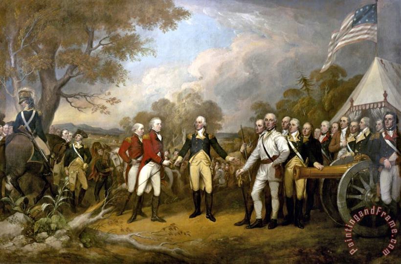 Surrender of General Burgoyne painting - John Trumbull Surrender of General Burgoyne Art Print