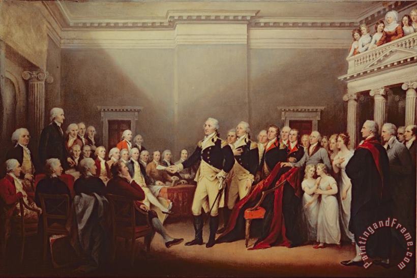 The Resignation of George Washington painting - John Trumbull The Resignation of George Washington Art Print