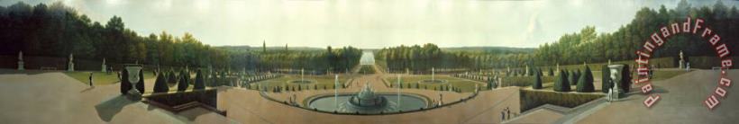 John Vanderlyn Panoramic View of The Palace And Gardens of Versailles Art Print