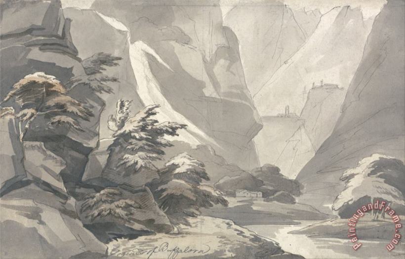 Cascade of Buffalora painting - John Warwick Smith Cascade of Buffalora Art Print