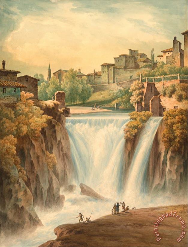 Falls of Tivoli painting - John Warwick Smith Falls of Tivoli Art Print
