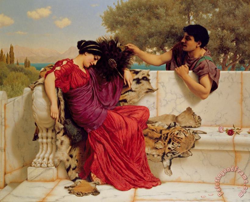 The Old Story painting - John William Godward The Old Story Art Print