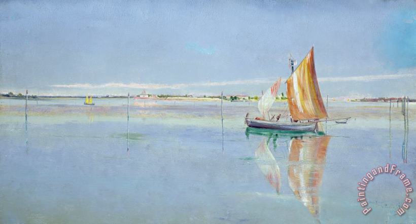 On the Lagoon painting - John William Inchbold On the Lagoon Art Print