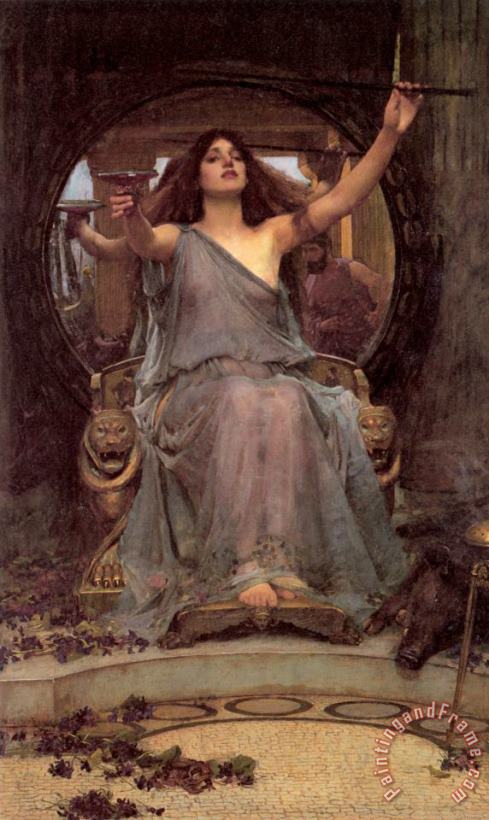 John William Waterhouse Circe Offering The Cup to Odysseus Art Painting