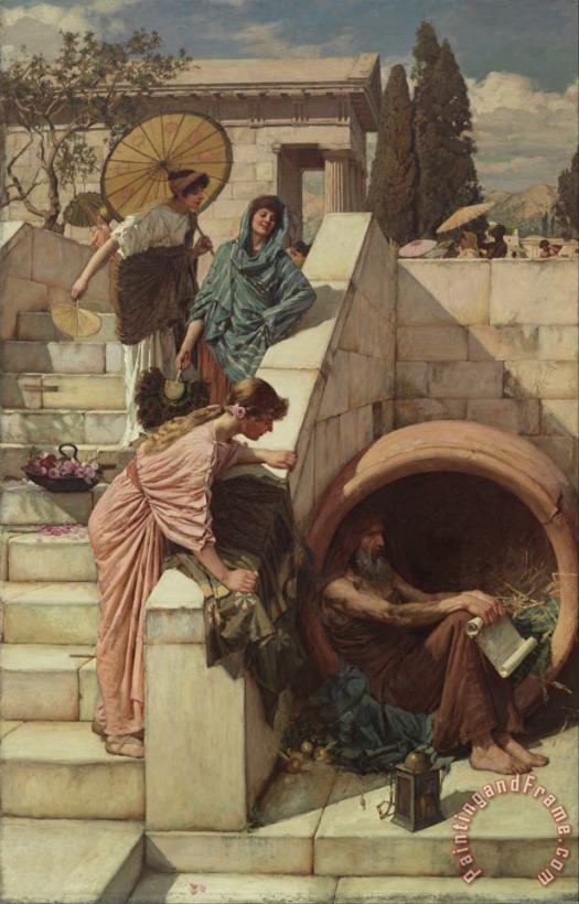 John William Waterhouse Diogenes Art Print