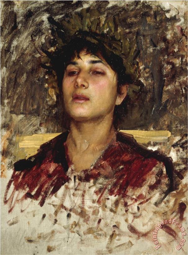 John William Waterhouse Head Study of a Corsican Boy Art Painting