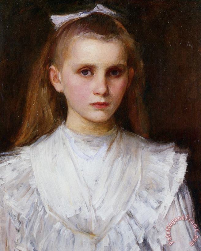 Portrait of a Girl painting - John William Waterhouse Portrait of a Girl Art Print