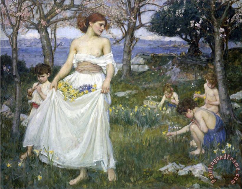 John William Waterhouse Song of Springtime C 1913 Art Painting
