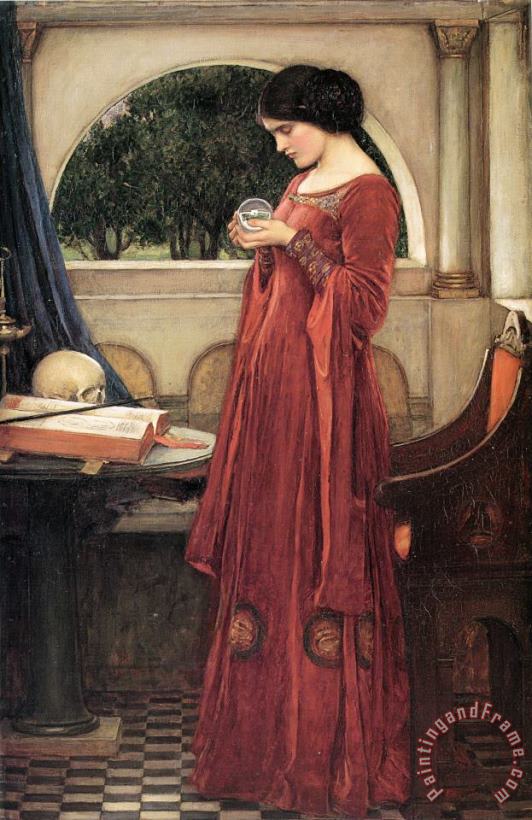 The Crystal Ball (restored Version) painting - John William Waterhouse The Crystal Ball (restored Version) Art Print