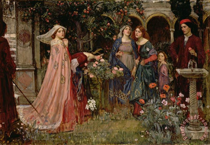The Enchanted Garden painting - John William Waterhouse The Enchanted Garden Art Print