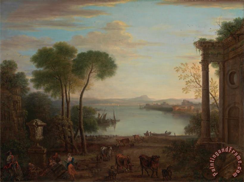 Classical Landscape painting - John Wootton Classical Landscape Art Print