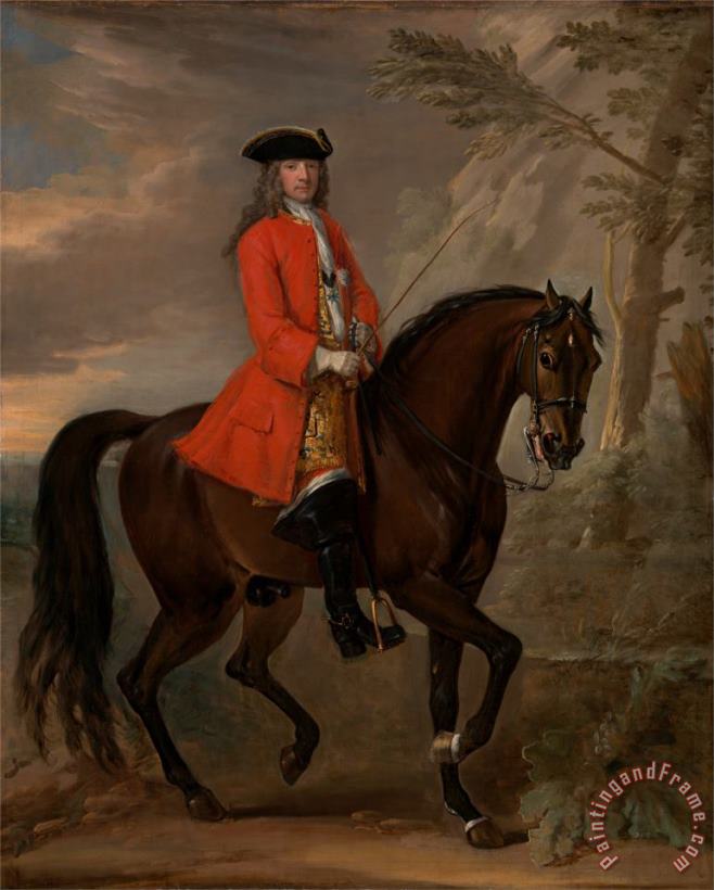 John Wootton Portrait of a Man on Horseback Art Painting