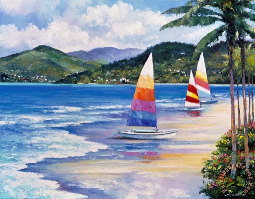 John Zaccheo Seaside Sails Art Painting